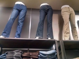 Jeans in store