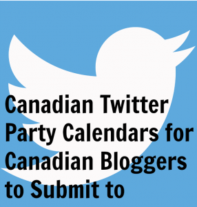 Canadian Twitter Party Calendars